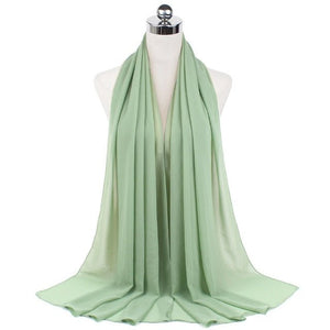 Women Muslim Chiffon Hijab Shawls Scarf Modal Cotton Jersey Hijabs Plain Soft For Woman Muslim Voile Head Wraps 70*180cm Islamic | TageUnlimited