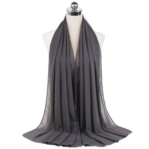 Women Muslim Chiffon Hijab Shawls Scarf Modal Cotton Jersey Hijabs Plain Soft For Woman Muslim Voile Head Wraps 70*180cm Islamic | TageUnlimited