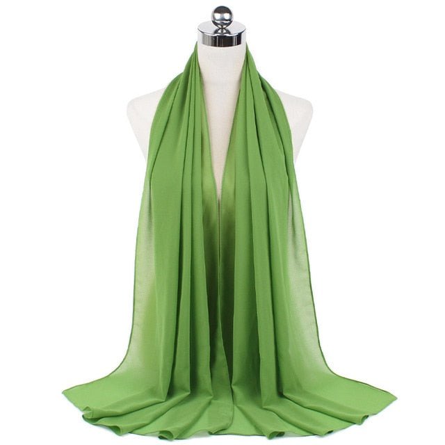 Women Muslim Chiffon Hijab Shawls Scarf Modal Cotton Jersey Hijabs Plain Soft For Woman Muslim Voile Head Wraps 70*180cm Islamic | TageUnlimited