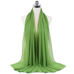 Women Muslim Chiffon Hijab Shawls Scarf Modal Cotton Jersey Hijabs Plain Soft For Woman Muslim Voile Head Wraps 70*180cm Islamic | TageUnlimited
