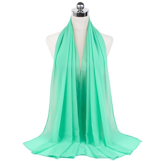Women Muslim Chiffon Hijab Shawls Scarf Modal Cotton Jersey Hijabs Plain Soft For Woman Muslim Voile Head Wraps 70*180cm Islamic | TageUnlimited