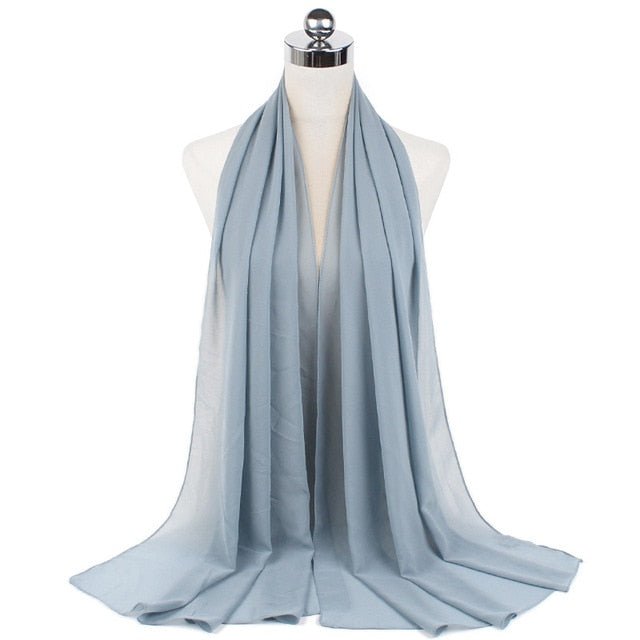Women Muslim Chiffon Hijab Shawls Scarf Modal Cotton Jersey Hijabs Plain Soft For Woman Muslim Voile Head Wraps 70*180cm Islamic | TageUnlimited