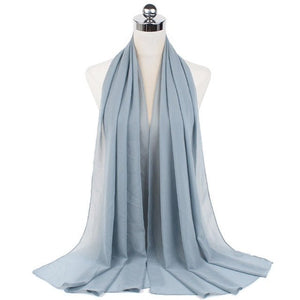 Women Muslim Chiffon Hijab Shawls Scarf Modal Cotton Jersey Hijabs Plain Soft For Woman Muslim Voile Head Wraps 70*180cm Islamic | TageUnlimited