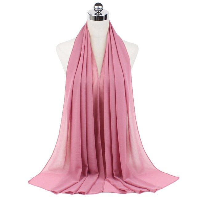 Women Muslim Chiffon Hijab Shawls Scarf Modal Cotton Jersey Hijabs Plain Soft For Woman Muslim Voile Head Wraps 70*180cm Islamic - TageUnlimited