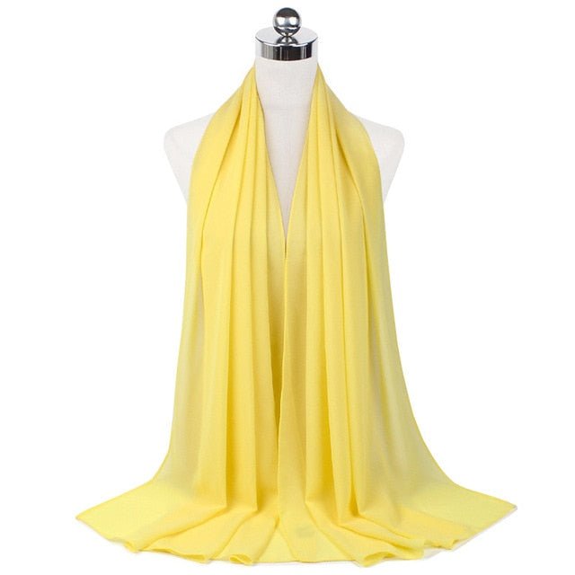 Women Muslim Chiffon Hijab Shawls Scarf Modal Cotton Jersey Hijabs Plain Soft For Woman Muslim Voile Head Wraps 70*180cm Islamic | TageUnlimited