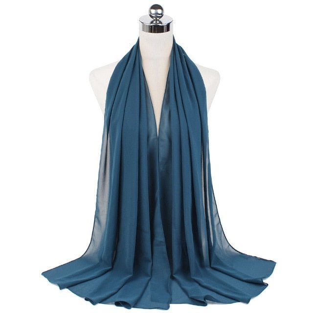 Women Muslim Chiffon Hijab Shawls Scarf Modal Cotton Jersey Hijabs Plain Soft For Woman Muslim Voile Head Wraps 70*180cm Islamic | TageUnlimited