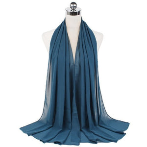 Women Muslim Chiffon Hijab Shawls Scarf Modal Cotton Jersey Hijabs Plain Soft For Woman Muslim Voile Head Wraps 70*180cm Islamic | TageUnlimited