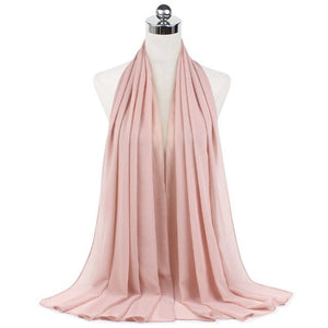 Women Muslim Chiffon Hijab Shawls Scarf Modal Cotton Jersey Hijabs Plain Soft For Woman Muslim Voile Head Wraps 70*180cm Islamic - TageUnlimited