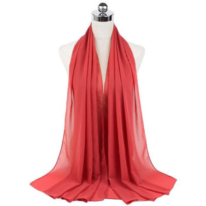 Women Muslim Chiffon Hijab Shawls Scarf Modal Cotton Jersey Hijabs Plain Soft For Woman Muslim Voile Head Wraps 70*180cm Islamic | TageUnlimited