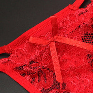 Women Bowknot Lace Panties Ladies Sexy Perspective Underwear Female Fashion Adjustable Waist Lingerie Seamless G-String Thong | TageUnlimited