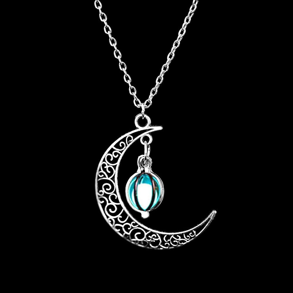 ZOVOLI Vintage Moon Luminous Glowing Moonstone Pendant Necklace Women Jewelry Long Chain Lotus Buddha Pendant Necklaces Gifts | 0 | Tage-Active