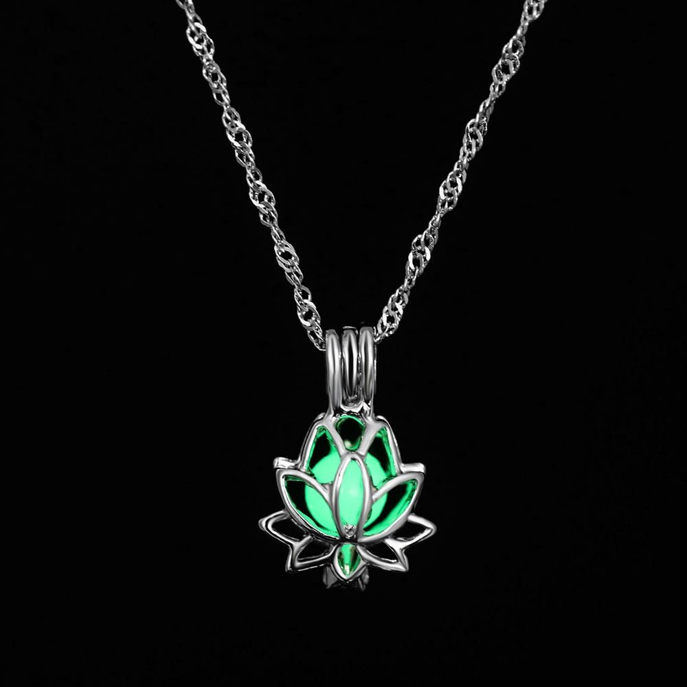 ZOVOLI Vintage Moon Luminous Glowing Moonstone Pendant Necklace Women Jewelry Long Chain Lotus Buddha Pendant Necklaces Gifts | 0 | Tage-Active