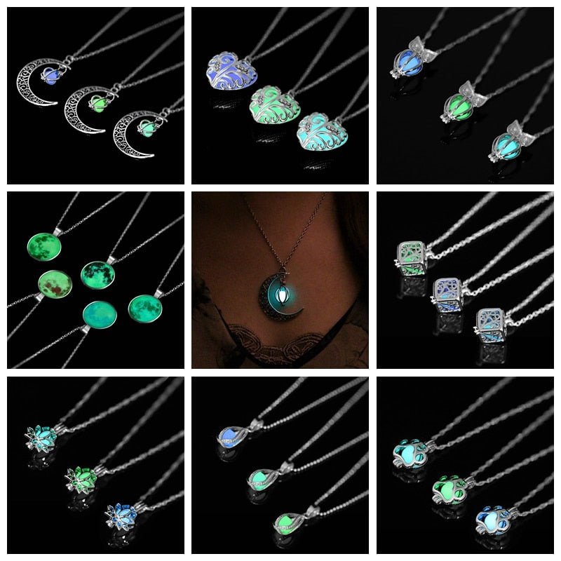 ZOVOLI Vintage Moon Luminous Glowing Moonstone Pendant Necklace Women Jewelry Long Chain Lotus Buddha Pendant Necklaces Gifts | 0 | Tage-Active