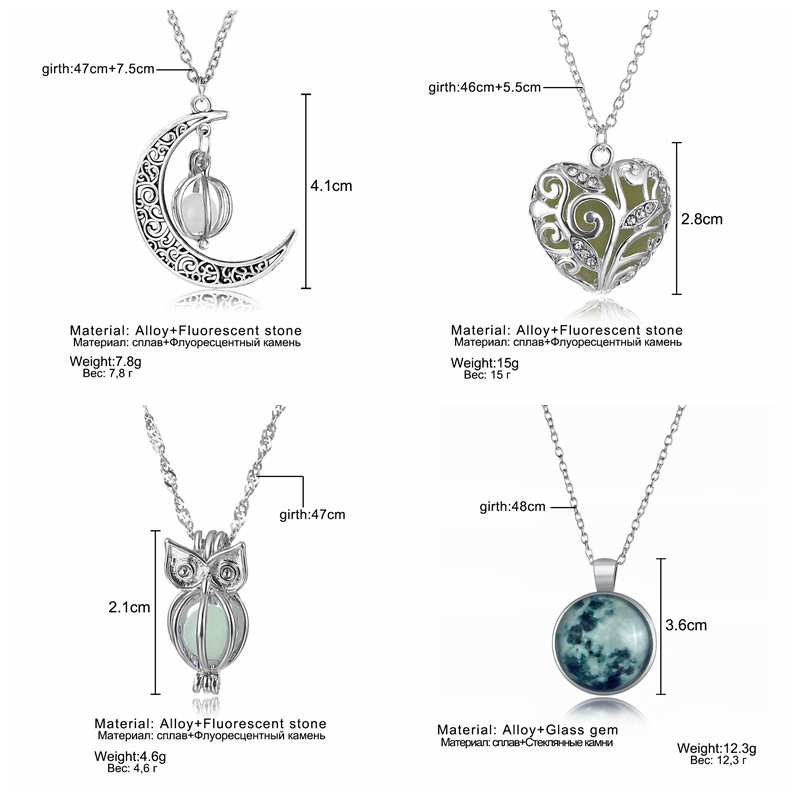 ZOVOLI Vintage Moon Luminous Glowing Moonstone Pendant Necklace Women Jewelry Long Chain Lotus Buddha Pendant Necklaces Gifts | 0 | Tage-Active