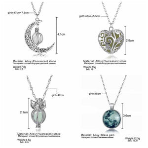 ZOVOLI Vintage Moon Luminous Glowing Moonstone Pendant Necklace Women Jewelry Long Chain Lotus Buddha Pendant Necklaces Gifts | 0 | Tage-Active