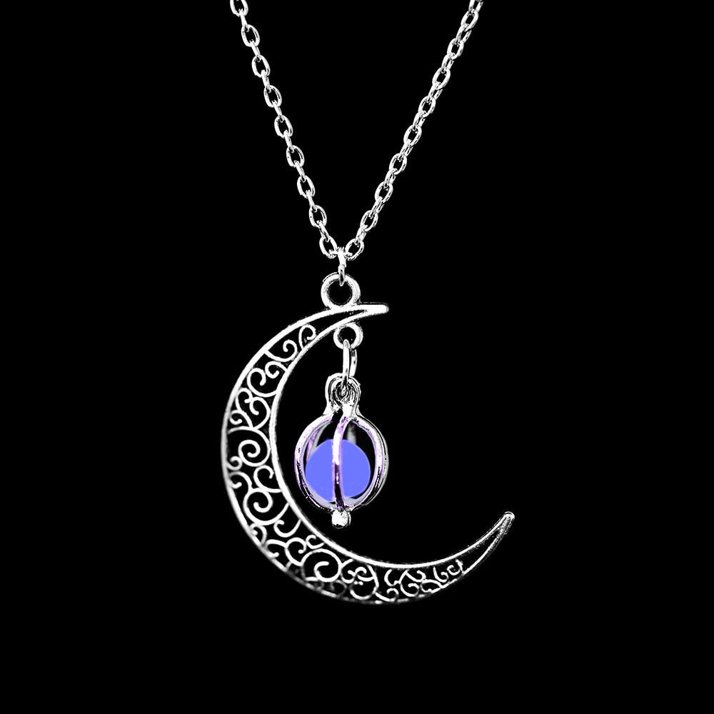 ZOVOLI Vintage Moon Luminous Glowing Moonstone Pendant Necklace Women Jewelry Long Chain Lotus Buddha Pendant Necklaces Gifts | 0 | Tage-Active