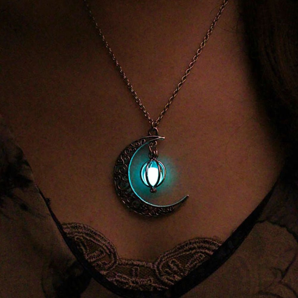 ZOVOLI Vintage Moon Luminous Glowing Moonstone Pendant Necklace Women Jewelry Long Chain Lotus Buddha Pendant Necklaces Gifts | 0 | Tage-Active