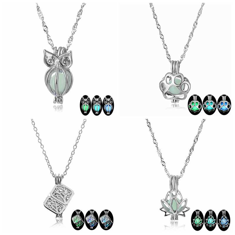 ZOVOLI Vintage Moon Luminous Glowing Moonstone Pendant Necklace Women Jewelry Long Chain Lotus Buddha Pendant Necklaces Gifts | 0 | Tage-Active